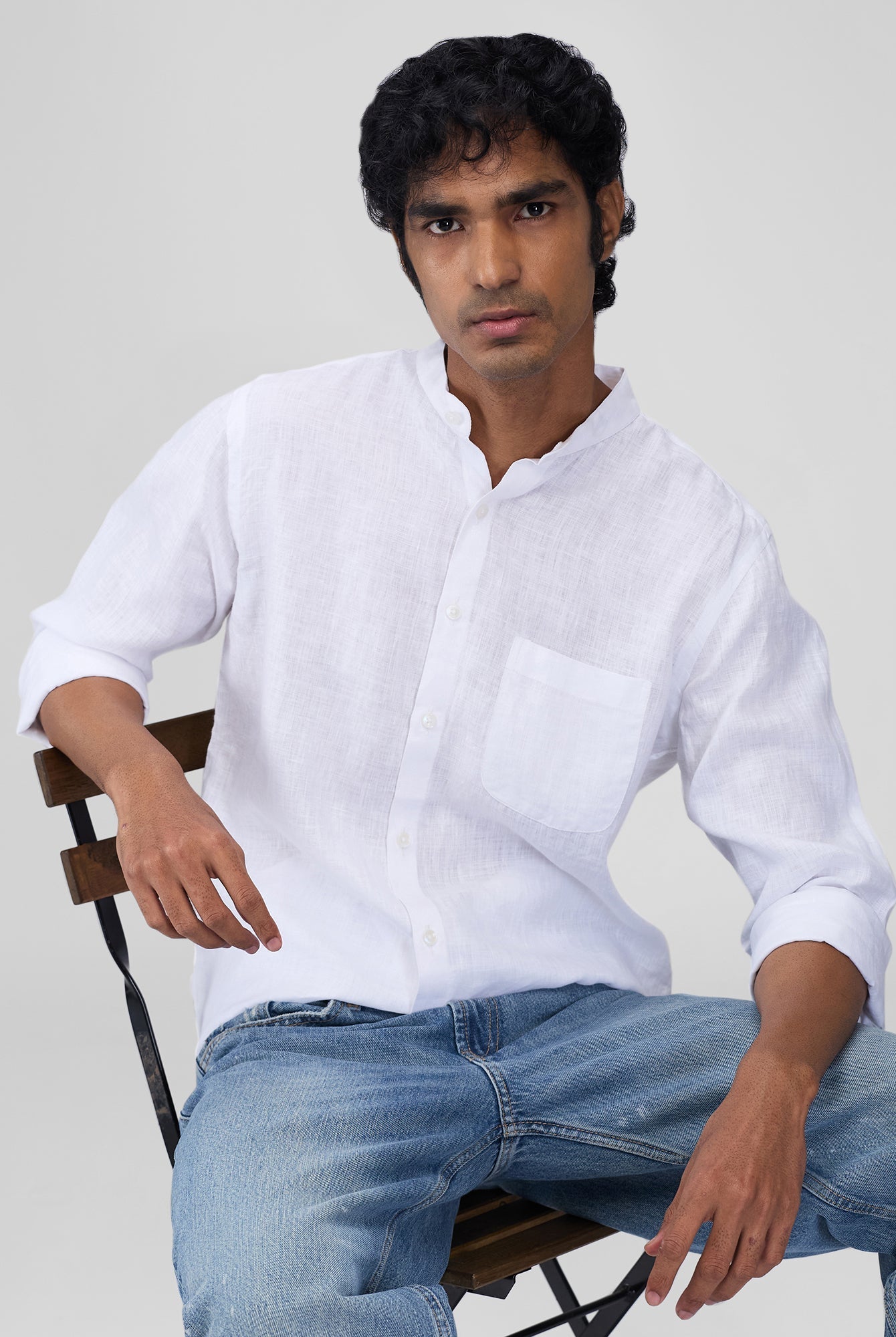 Mandarin 100% Linen Shirt - CiceroniMen Shirtsbhrāta
