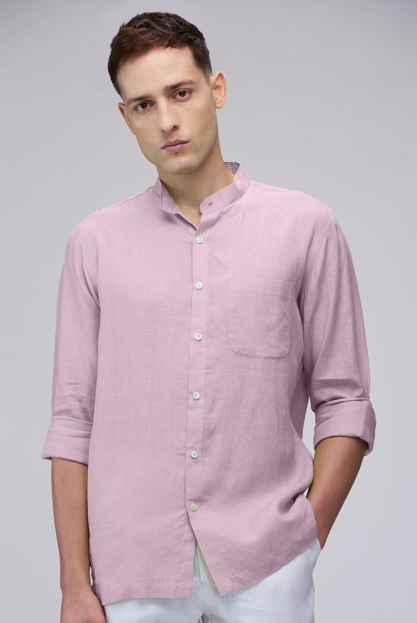 Mandarin 100% Linen Shirt - CiceroniMen Shirtsbhrāta