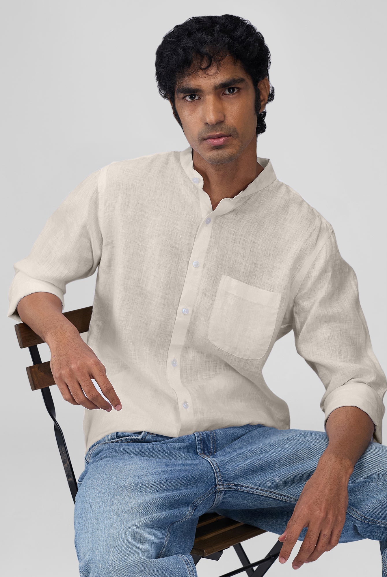 Mandarin 100% Linen Shirt - CiceroniMen Shirtsbhrāta