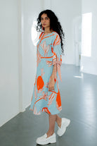 Mandarin Print Cotton Dress - CiceroniDressesSilai Studio