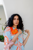 Mandarin Print Cotton Dress - CiceroniDressesSilai Studio