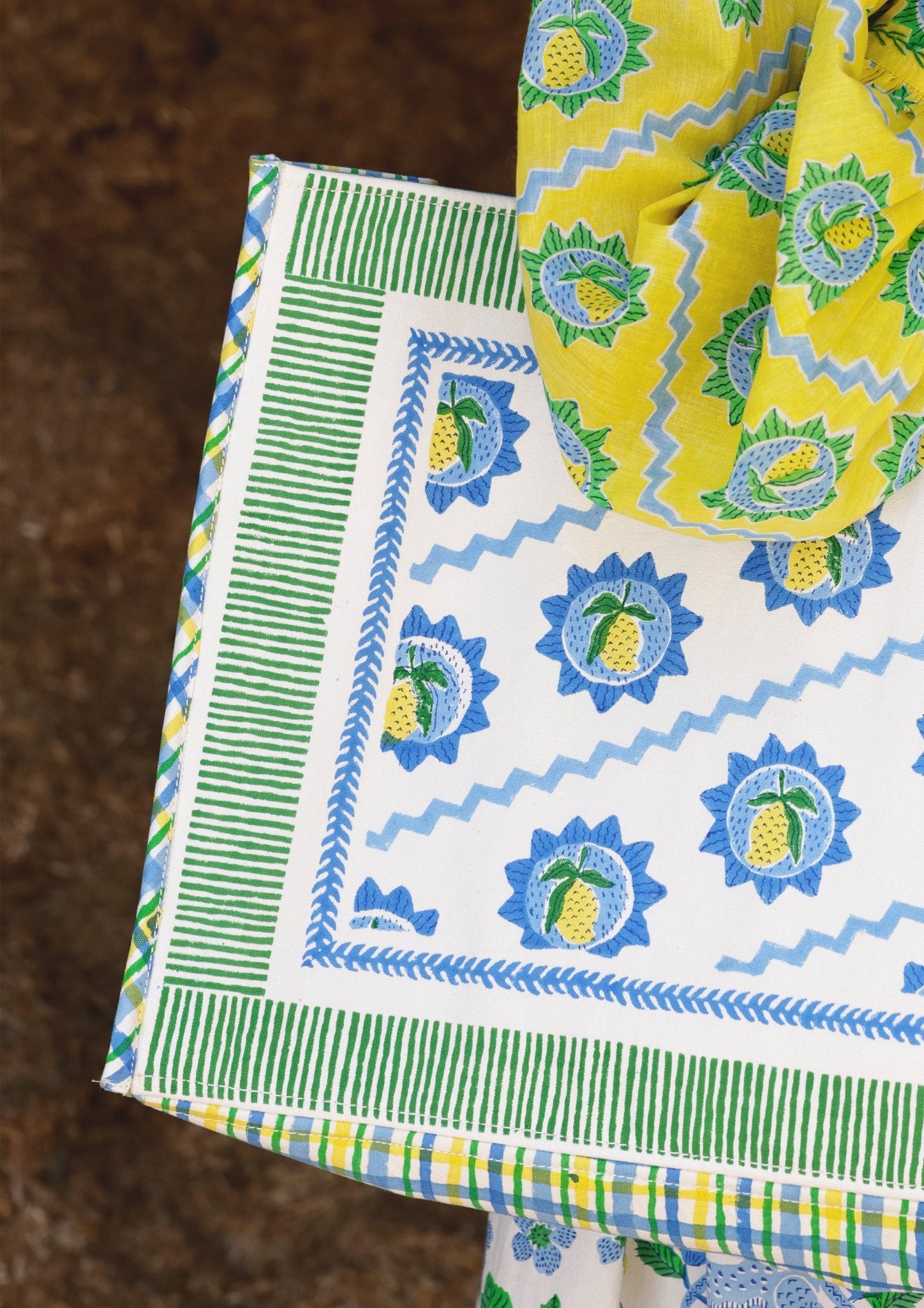 Mango Block Print Tote Bag - CiceroniTote BagThe Raw India