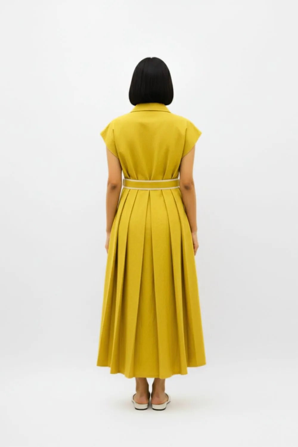 Mango Yellow - Ivory Skater Dress - CiceroniDressesNeora by NC