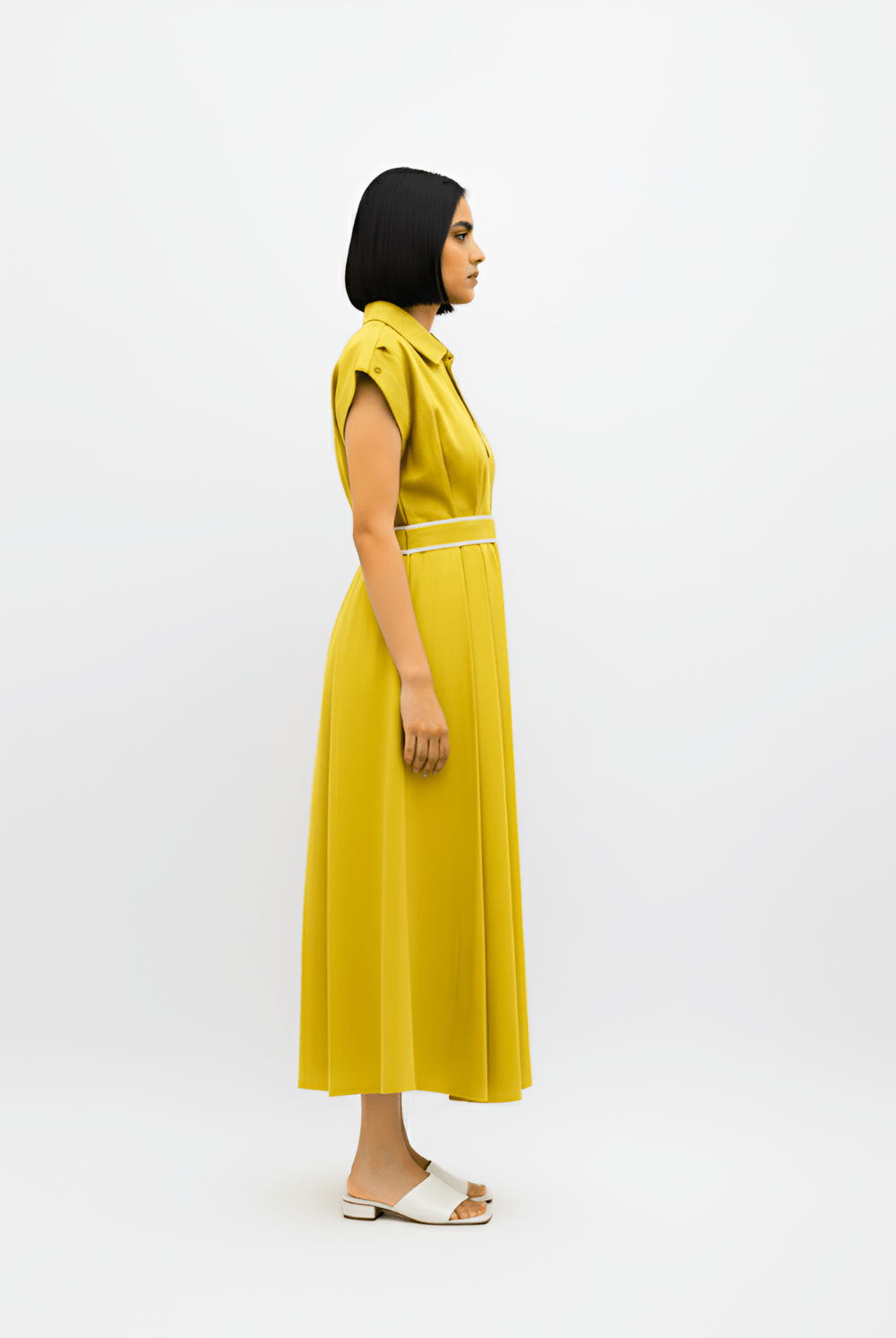 Mango Yellow - Ivory Skater Dress - CiceroniDressesNeora by NC
