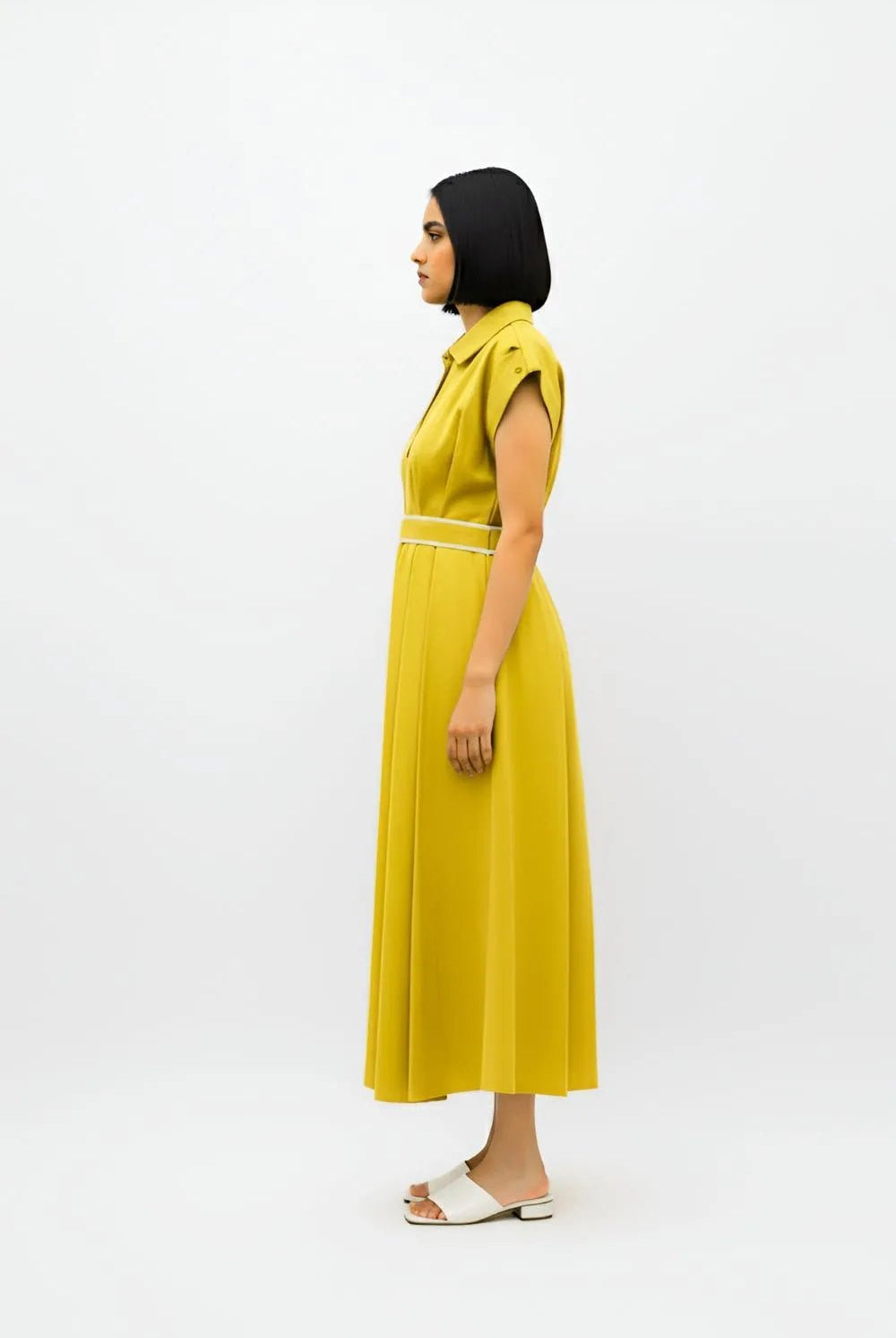 Mango Yellow - Ivory Skater Dress - CiceroniDressesNeora by NC