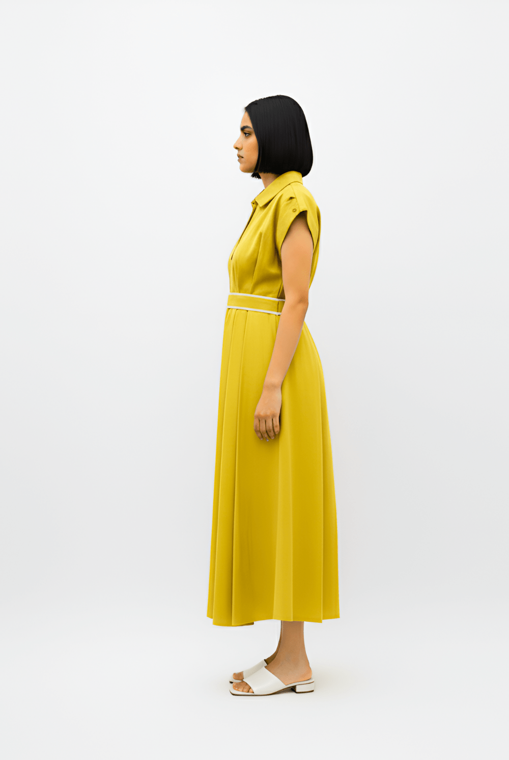 Mango Yellow - Ivory Skater Dress - CiceroniDressesNeora by NC