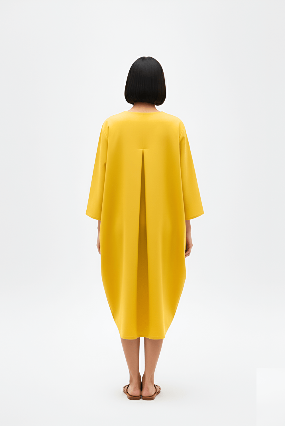 Mango Yellow - Tuscan Red Midi Dress - CiceroniDressesNeora by NC