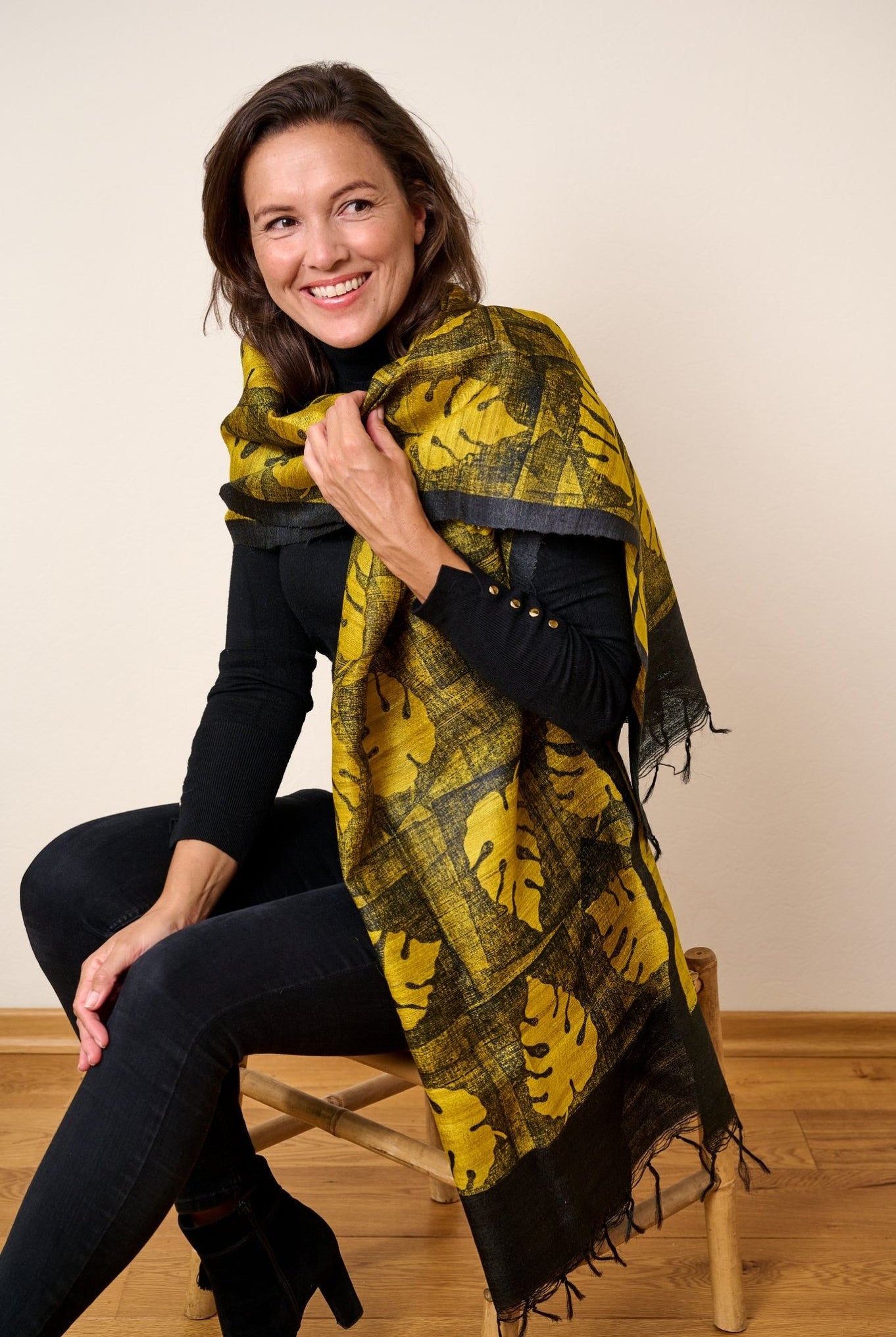 Maple Ash Peace Silk scarf - CiceroniScarfAeshaane