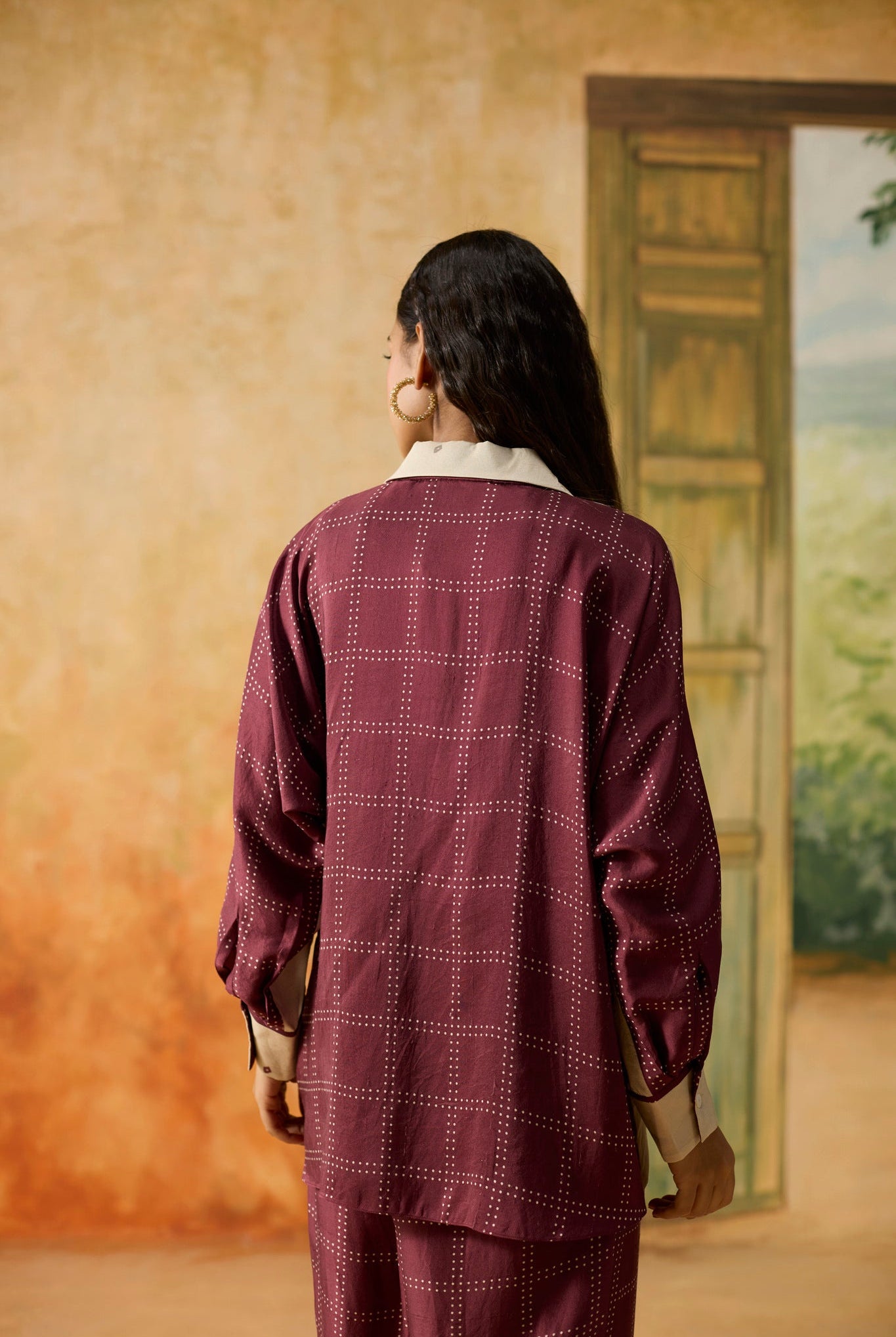 Maple Co - ord Set - Beige and Burgundy - CiceroniCo - ord SetKhyati Rughani