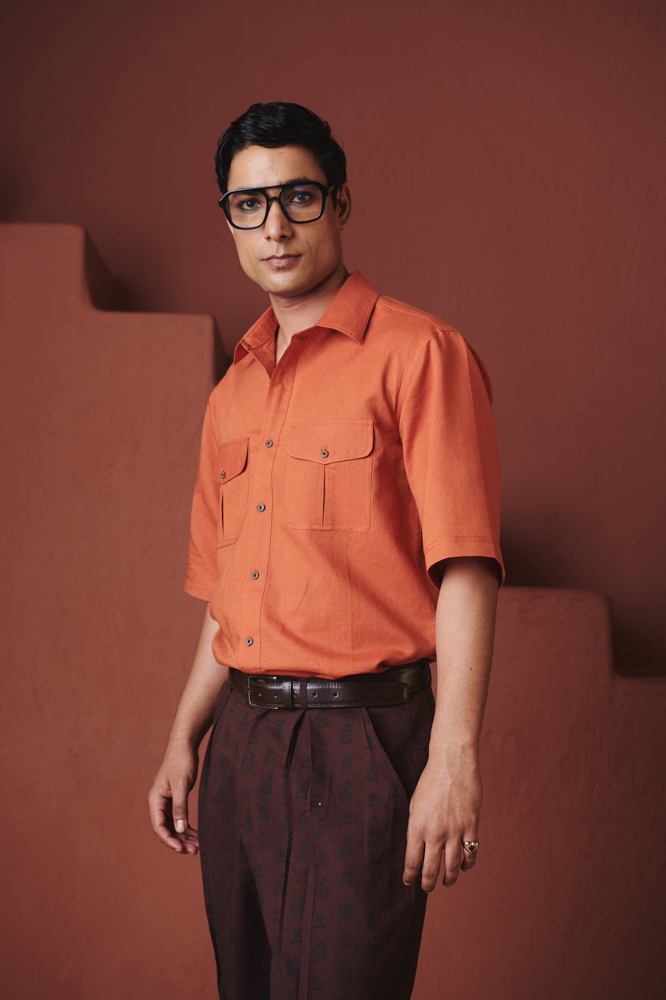 Marigold Co - Linen Men's Flap Pocket Shirt - CiceroniMen ShirtsSaphed