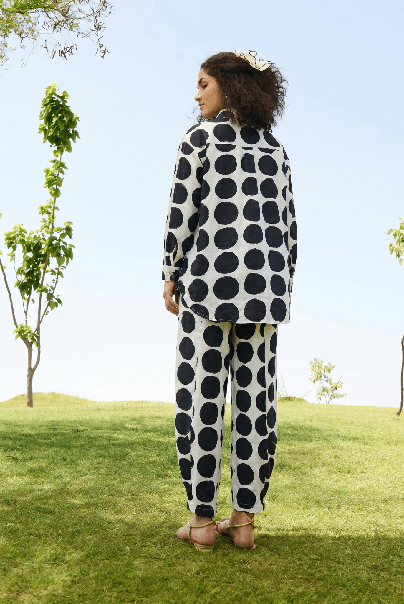 Marigold Co-ord Set - Black and Ecru Polka - CiceroniCo-ord SetRAAS Life