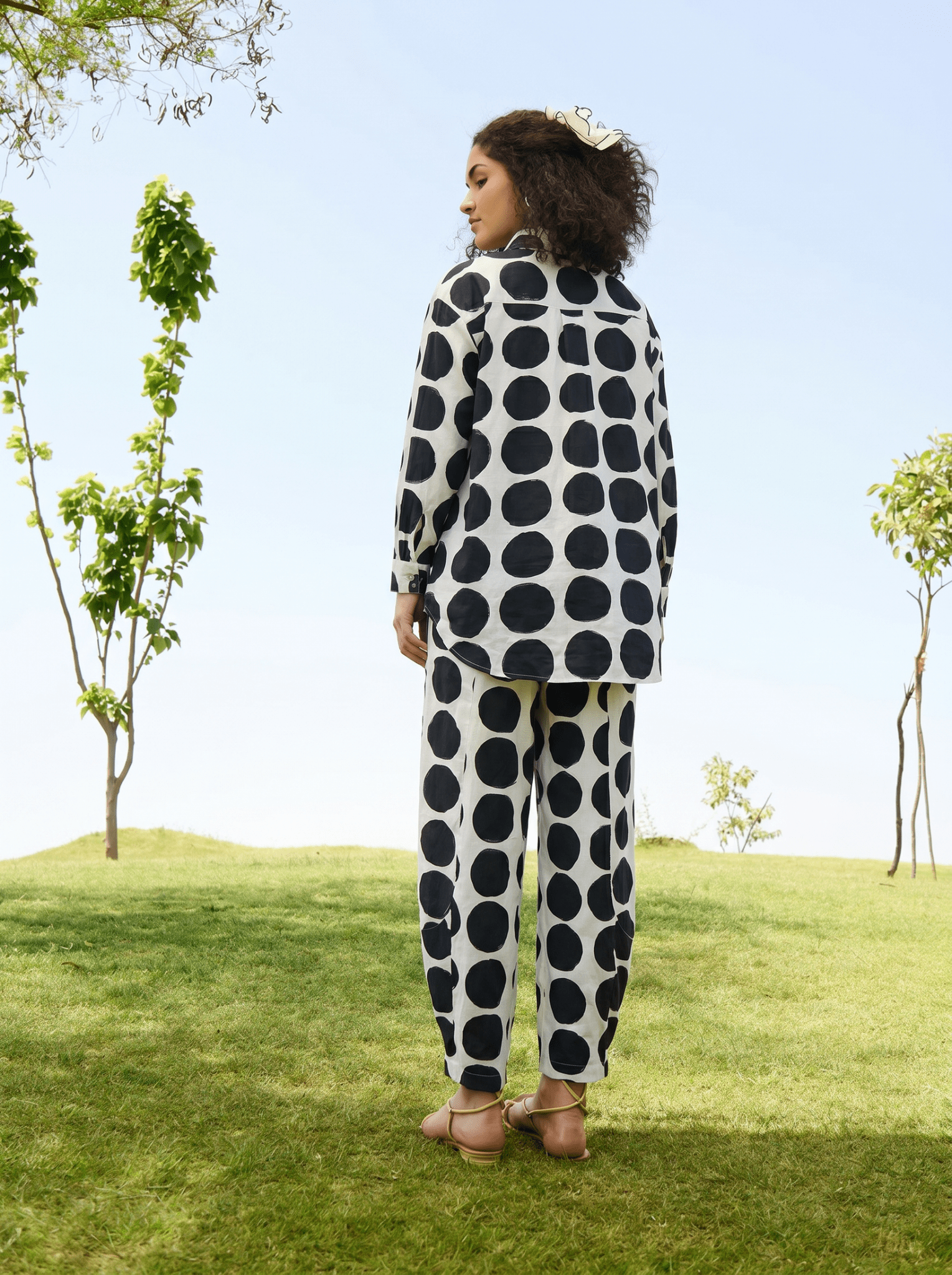 Marigold Co-ord Set - Black and Ecru Polka - CiceroniCo-ord SetRAAS Life