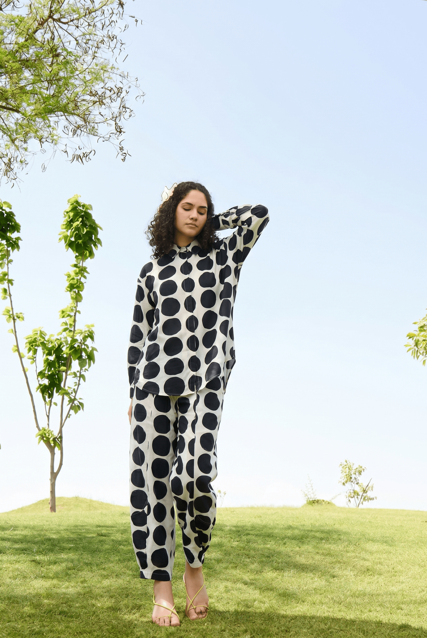 Marigold Co-ord Set - Black and Ecru Polka - CiceroniCo-ord SetRAAS Life