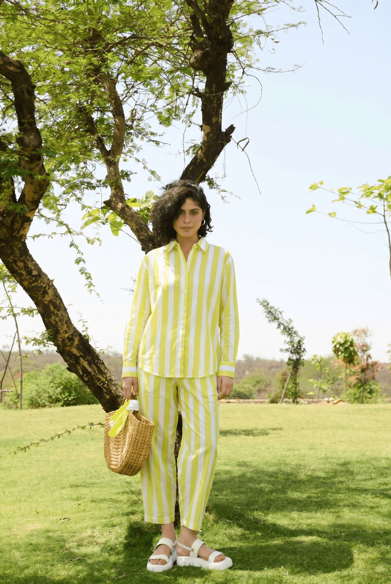 Marigold Co-ord Set - Lemon & White Stripes - CiceroniCo-ord SetRAAS Life