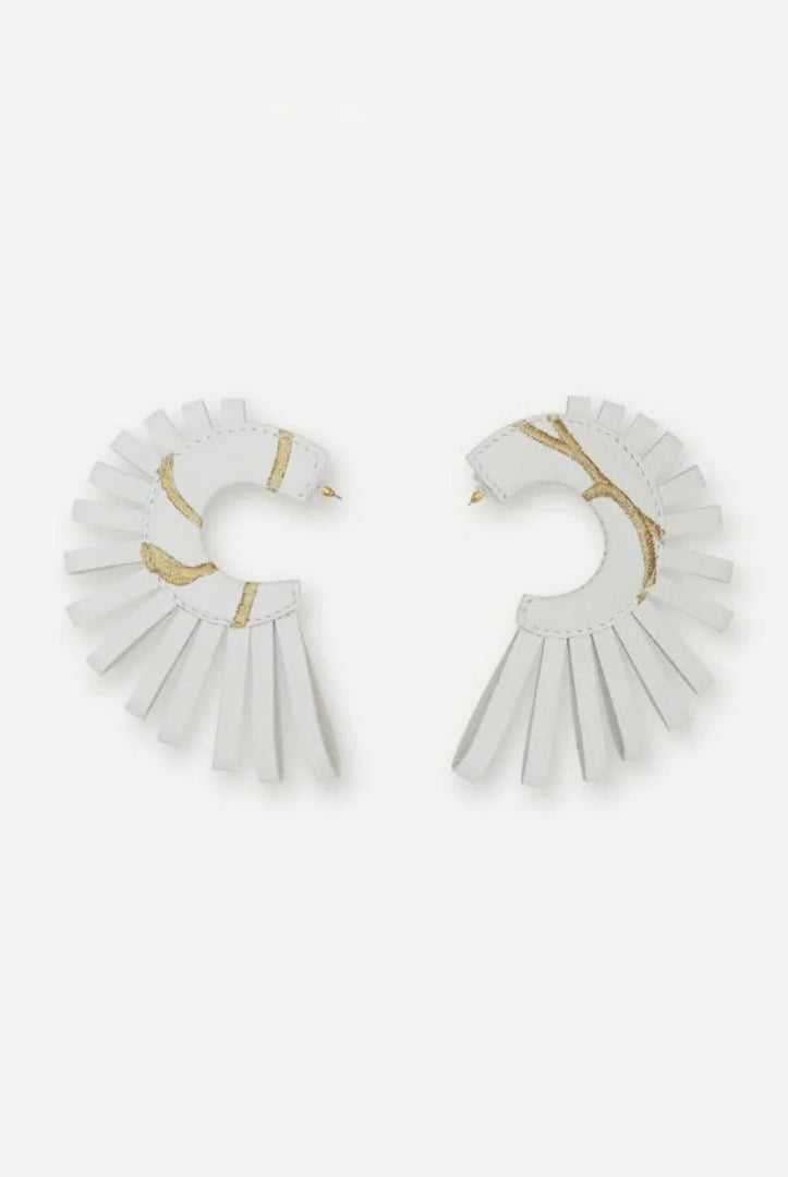 Marina Hoops in Ivory - CiceroniEarringsEconock