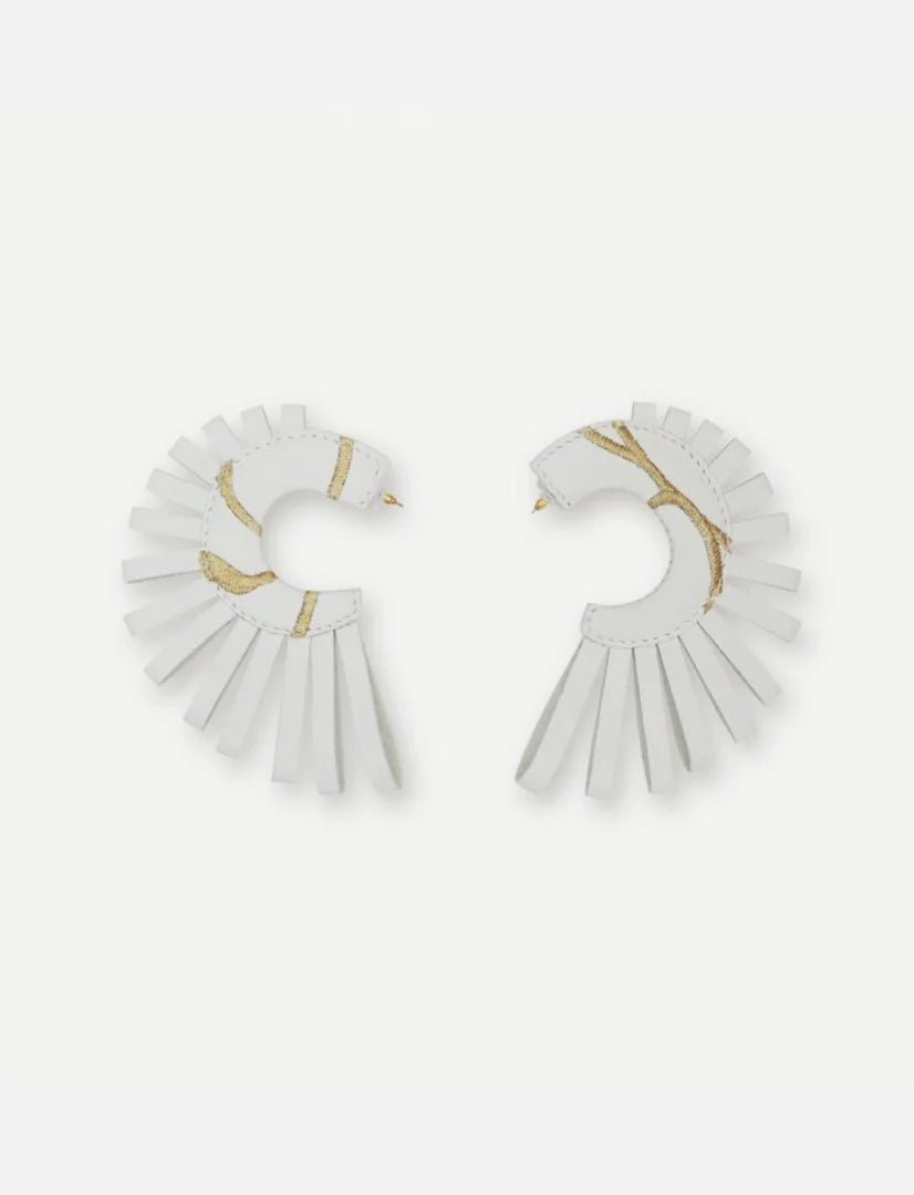 Marina Hoops in Ivory - CiceroniEarringsEconock