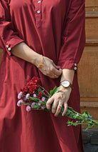 Maroon Anti - fit Co - ord Set - CiceroniKurta Set, Everyday WearHouse of Moxa