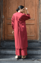 Maroon Anti - fit Co - ord Set - CiceroniKurta Set, Everyday WearHouse of Moxa