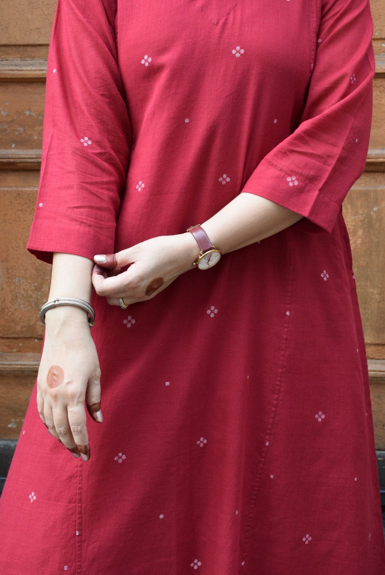 Maroon Jamdani Phiran - CiceroniKurta, Everyday WearHouse of Moxa