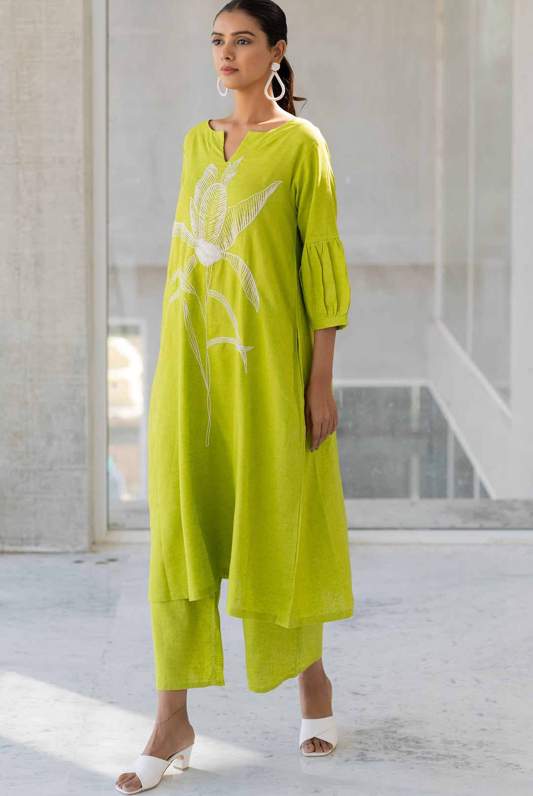 Matcha Bloom Kurta Set - CiceroniKurta Set, Everyday WearSilai Studio