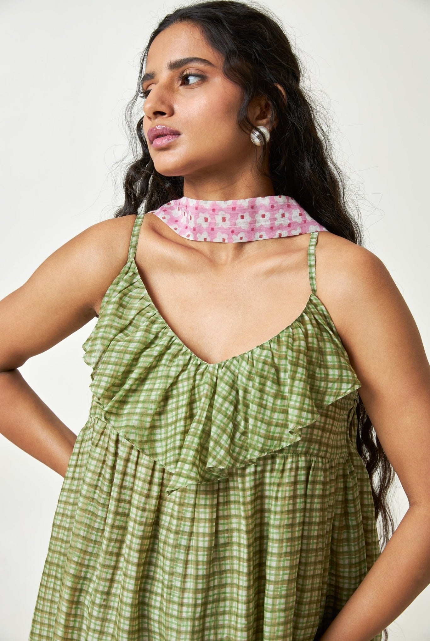 Meadow Glow Block Printed Dress - CiceroniDressPants and Pajamas