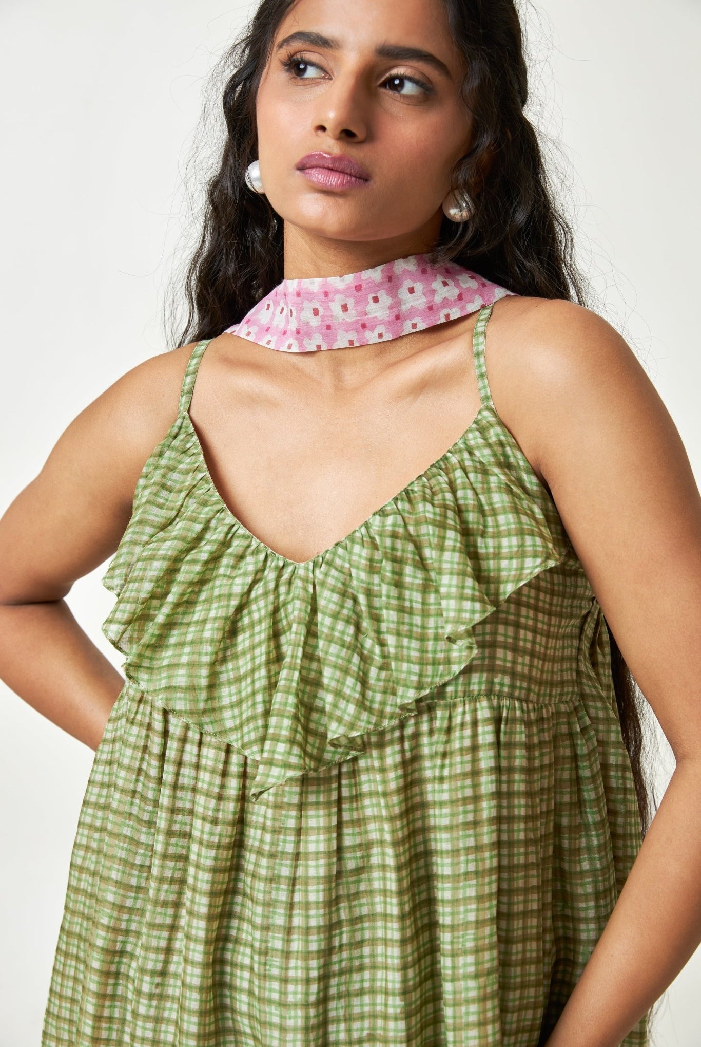 Meadow Glow Block Printed Dress - CiceroniDressPants and Pajamas