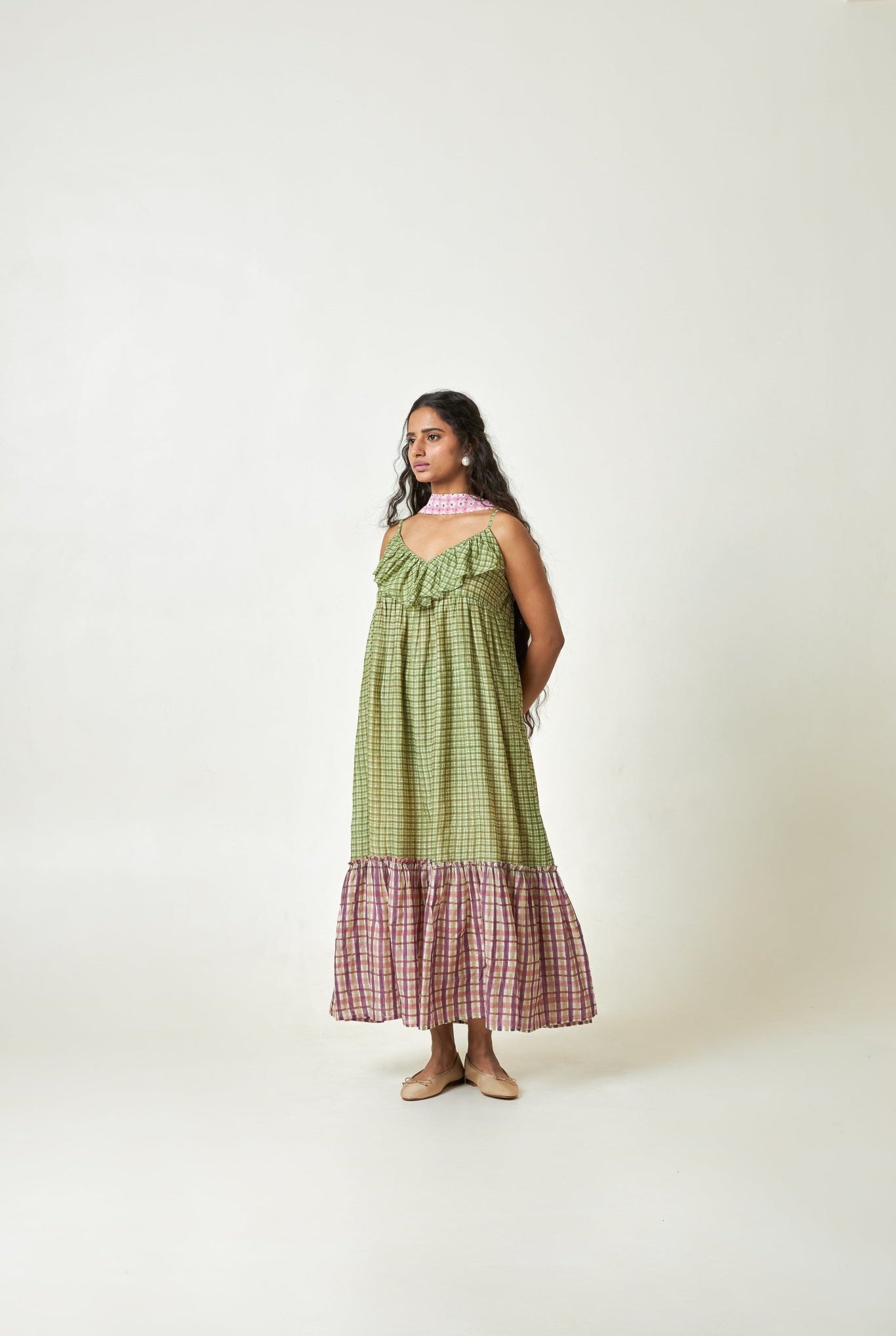 Meadow Glow Block Printed Dress - CiceroniDressPants and Pajamas