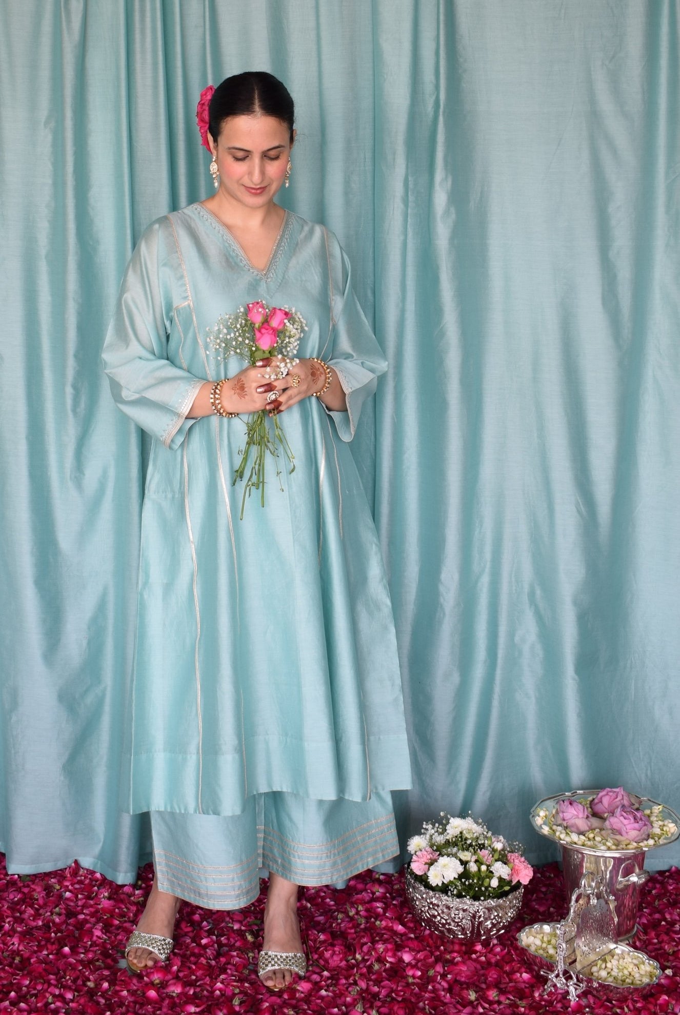 Meher Chanderi Set - CiceroniKurta Set, Festive wearHouse of Moxa