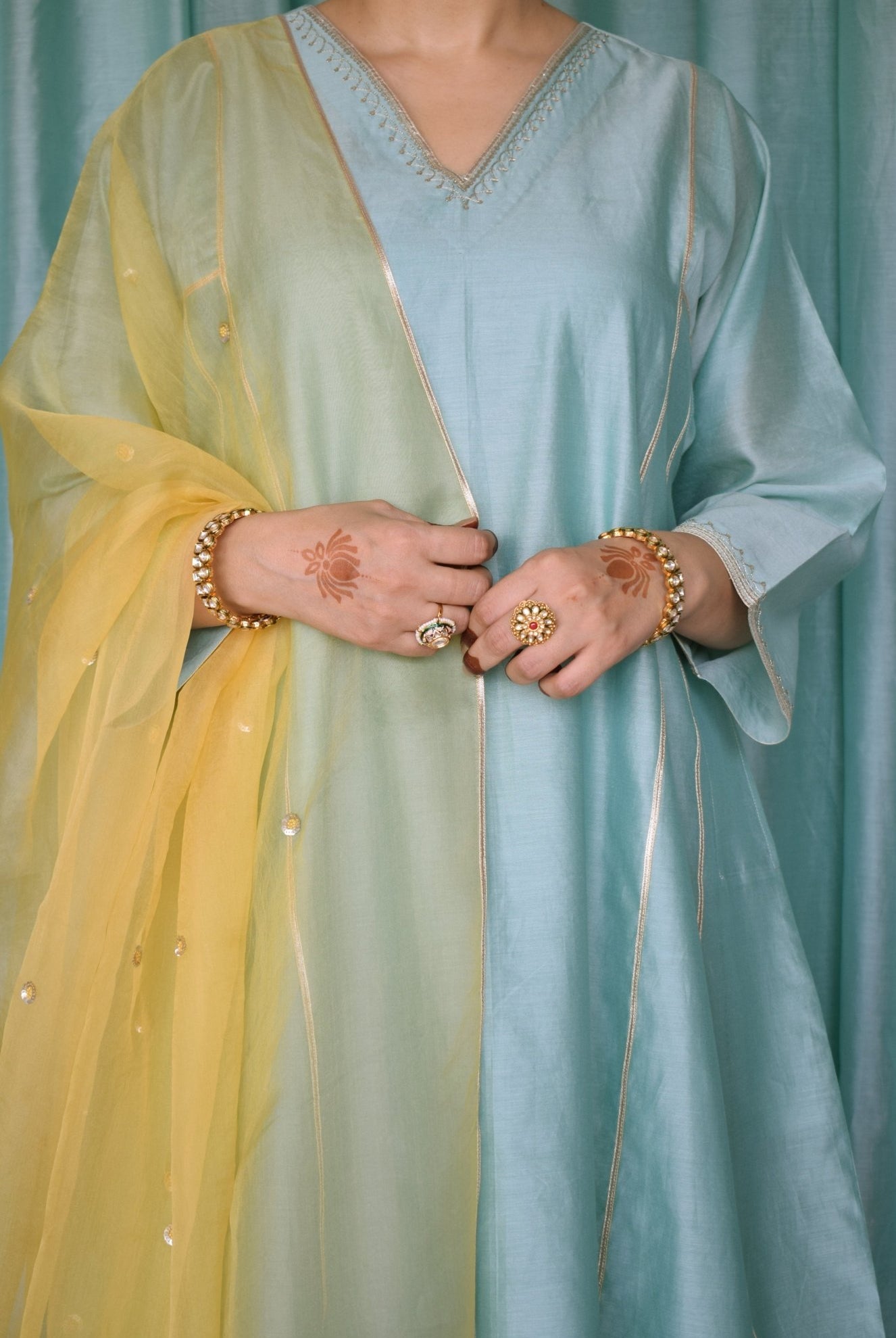 Meher Chanderi Set - CiceroniKurta Set, Festive wearHouse of Moxa