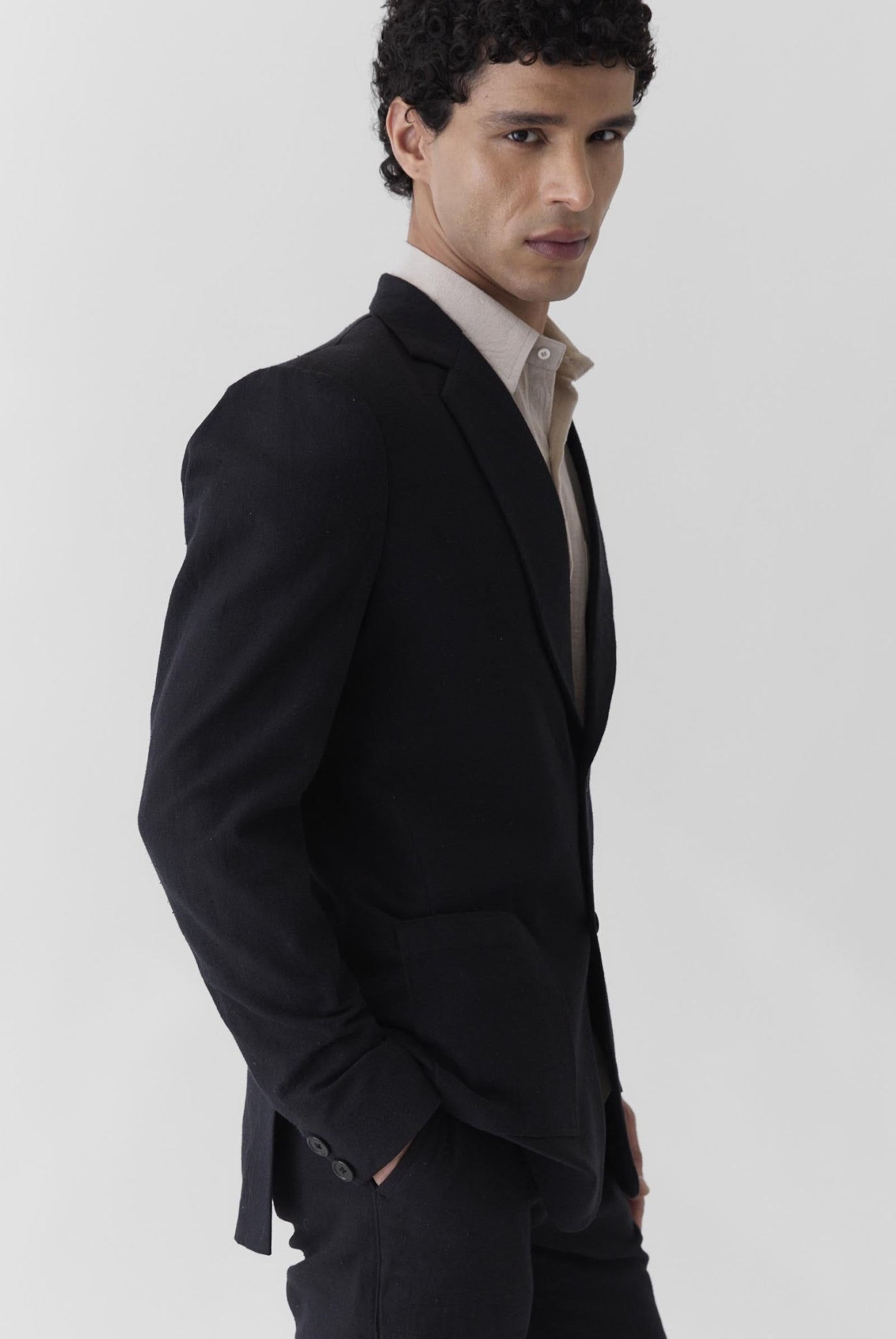 Men's Casual Blazer - Black - CiceroniJacketsMareen