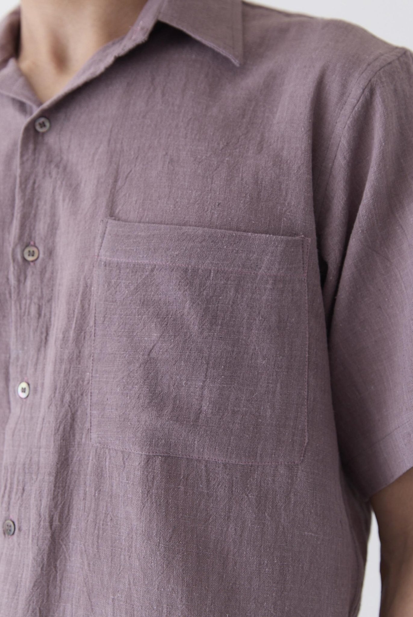 Men's Half Sleeve Shirt - Mauve Purple - CiceroniMen ShirtsMareen