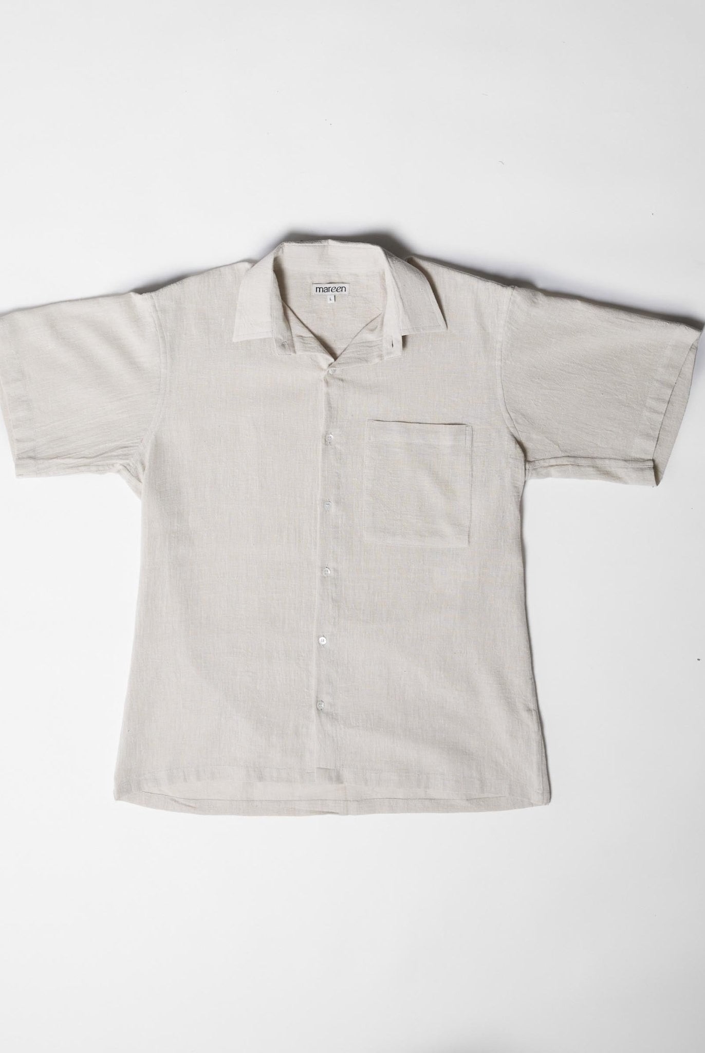 Men's Half Sleeve Shirt - Natural Undyed - CiceroniMen ShirtsMareen
