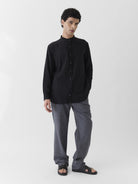 Men's Mandarin Collar Shirt - Black - CiceroniMen ShirtsMareen