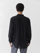 Men's Mandarin Collar Shirt - Black - CiceroniMen ShirtsMareen