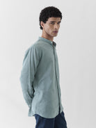 Men's Mandarin Collar Shirt - Mint Green - CiceroniMen ShirtsMareen