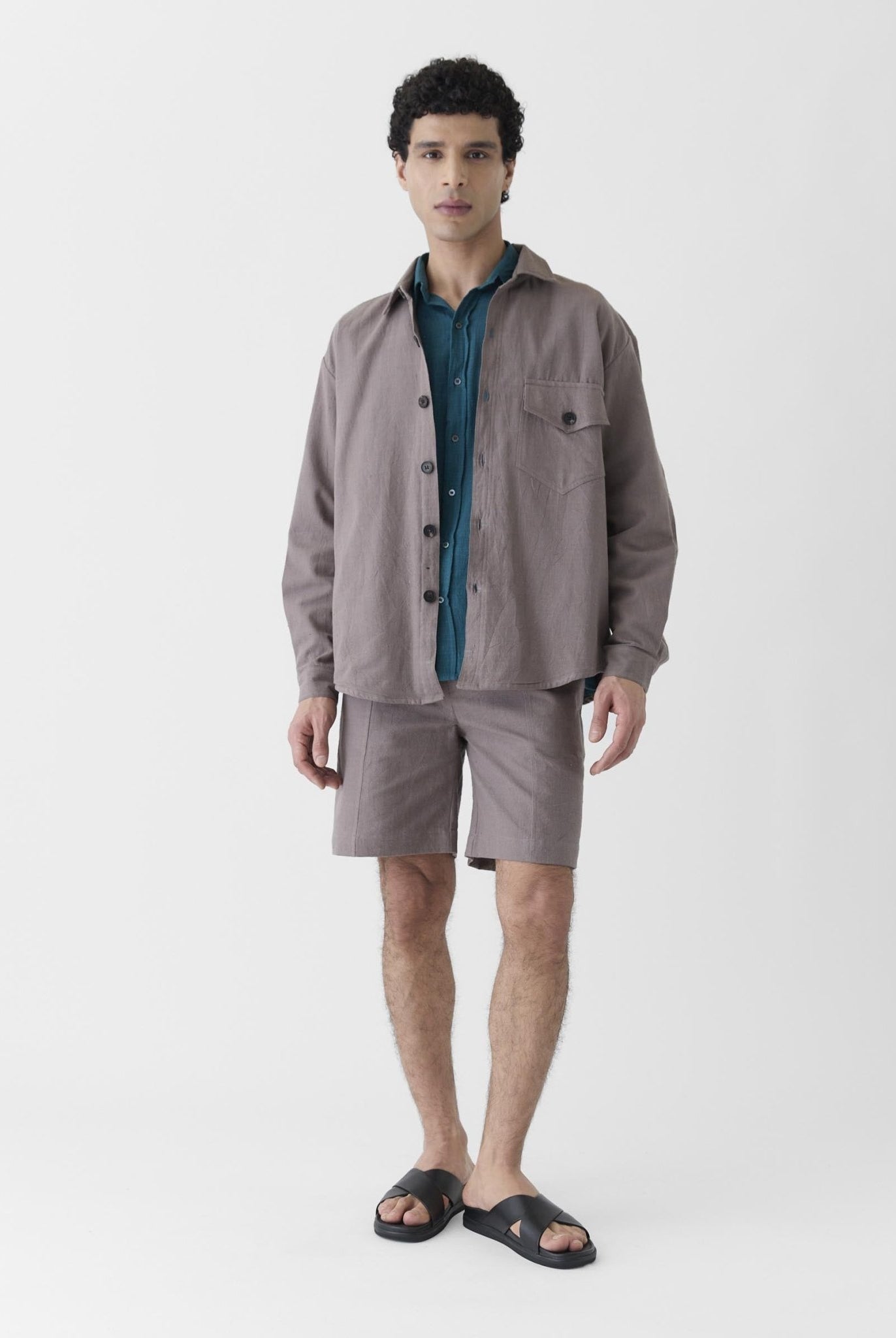 Men's Mono Pocket Jacket - Grayish Brown - CiceroniJacketsMareen