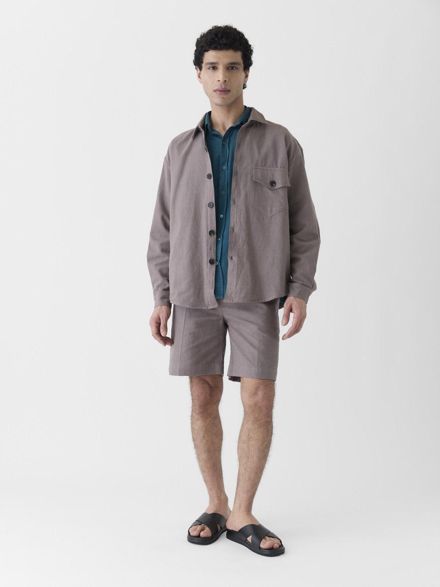 Men's Mono Pocket Jacket - Grayish Brown - CiceroniJacketsMareen