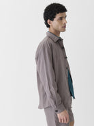 Men's Mono Pocket Jacket - Grayish Brown - CiceroniJacketsMareen
