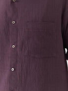 Men's Pocket Collar Shirt - Aubergine Purple - CiceroniMen ShirtsMareen
