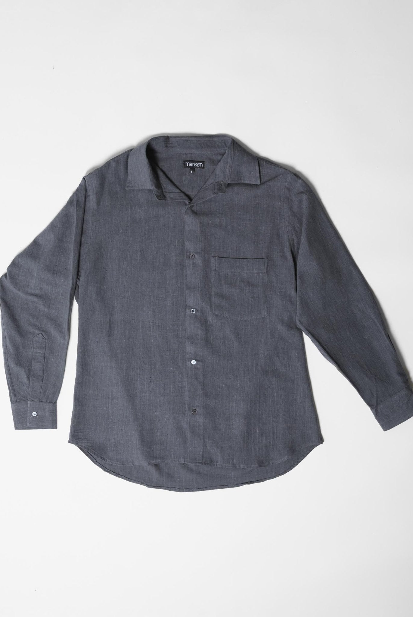 Men's Pocket Collar Shirt - Graphite Gray - CiceroniMen ShirtsMareen