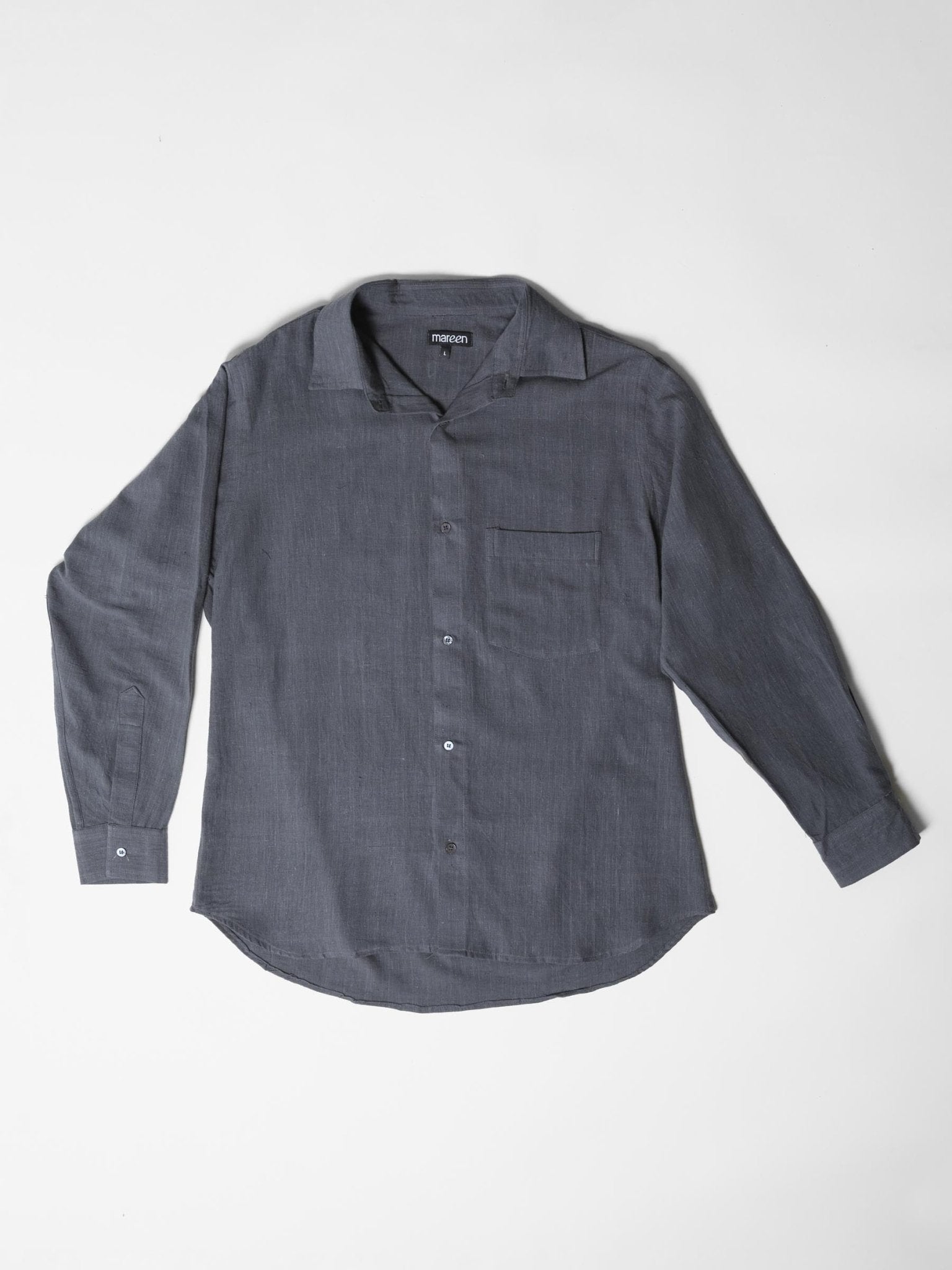 Men's Pocket Collar Shirt - Graphite Gray - CiceroniMen ShirtsMareen