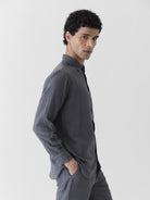 Men's Pocket Collar Shirt - Graphite Gray - CiceroniMen ShirtsMareen