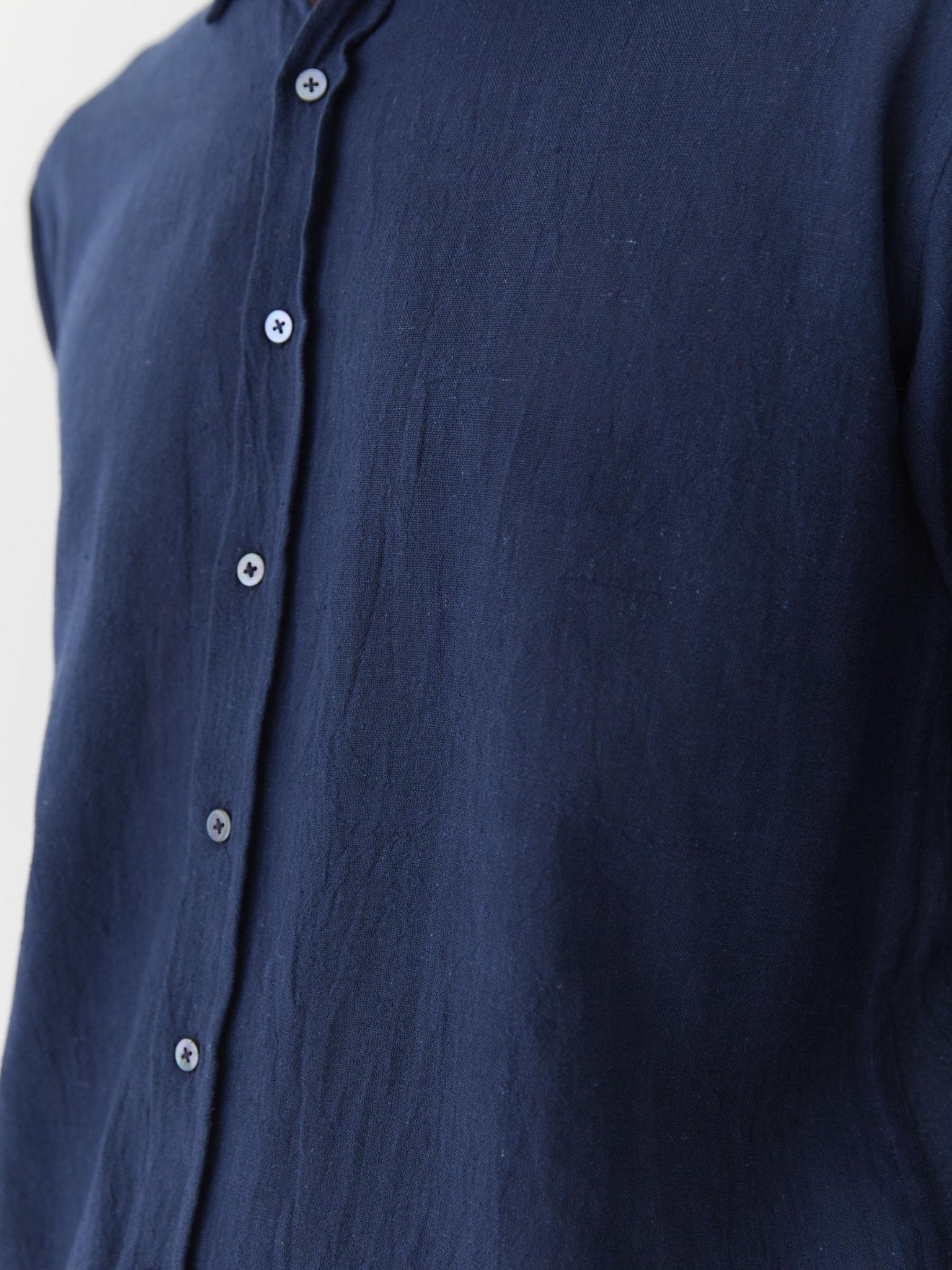 Men's Regular Collar Shirt - Navy Blue - CiceroniMen ShirtsMareen