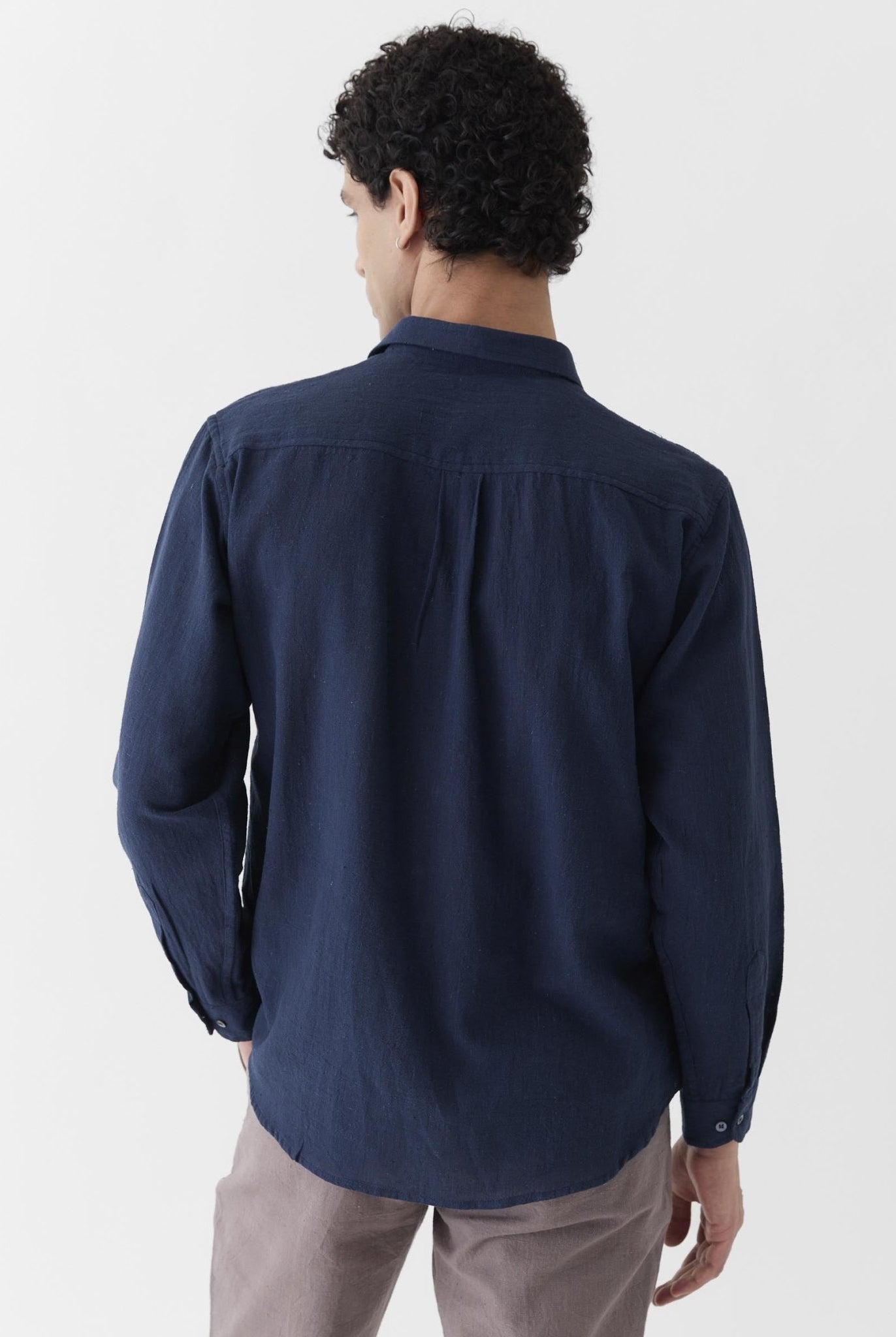 Men's Regular Collar Shirt - Navy Blue - CiceroniMen ShirtsMareen