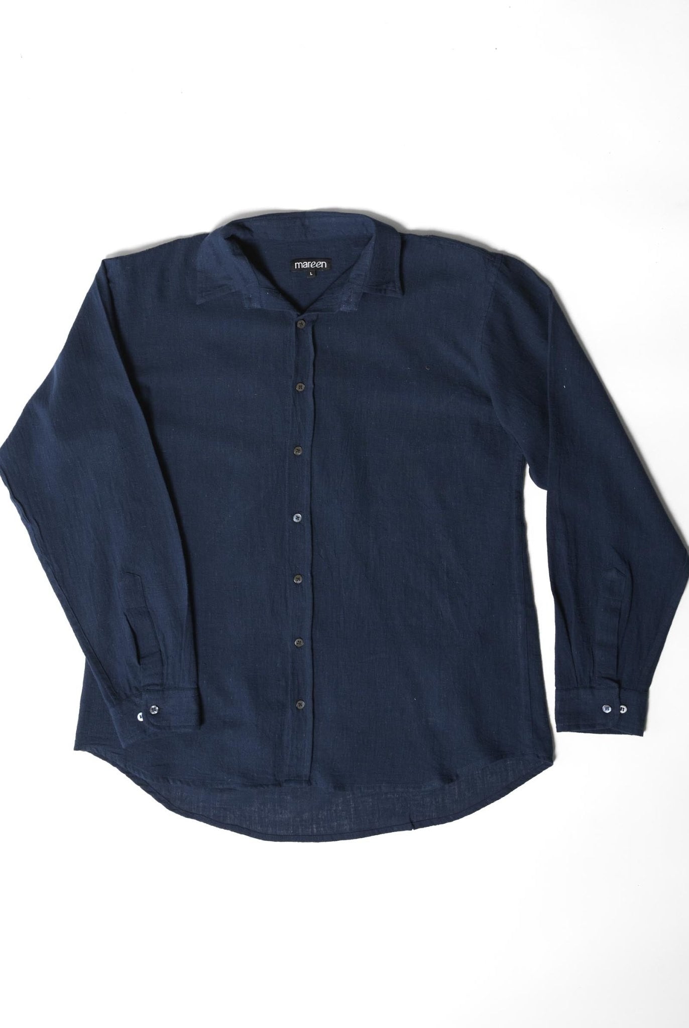 Men's Regular Collar Shirt - Navy Blue - CiceroniMen ShirtsMareen