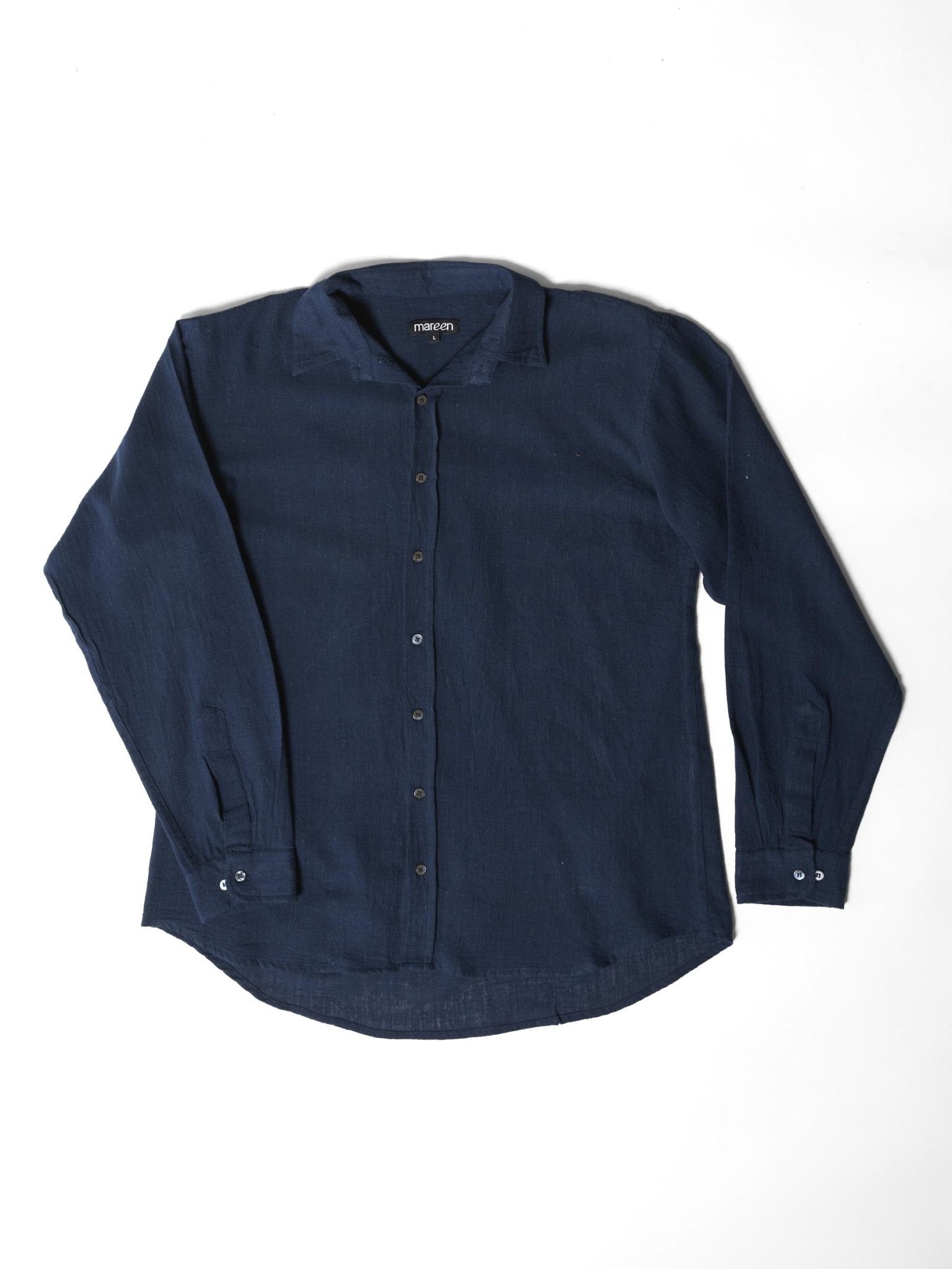 Men's Regular Collar Shirt - Navy Blue - CiceroniMen ShirtsMareen