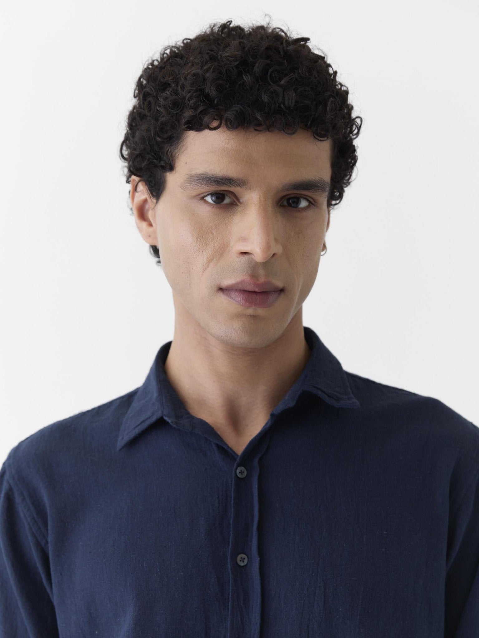Men's Regular Collar Shirt - Navy Blue - CiceroniMen ShirtsMareen