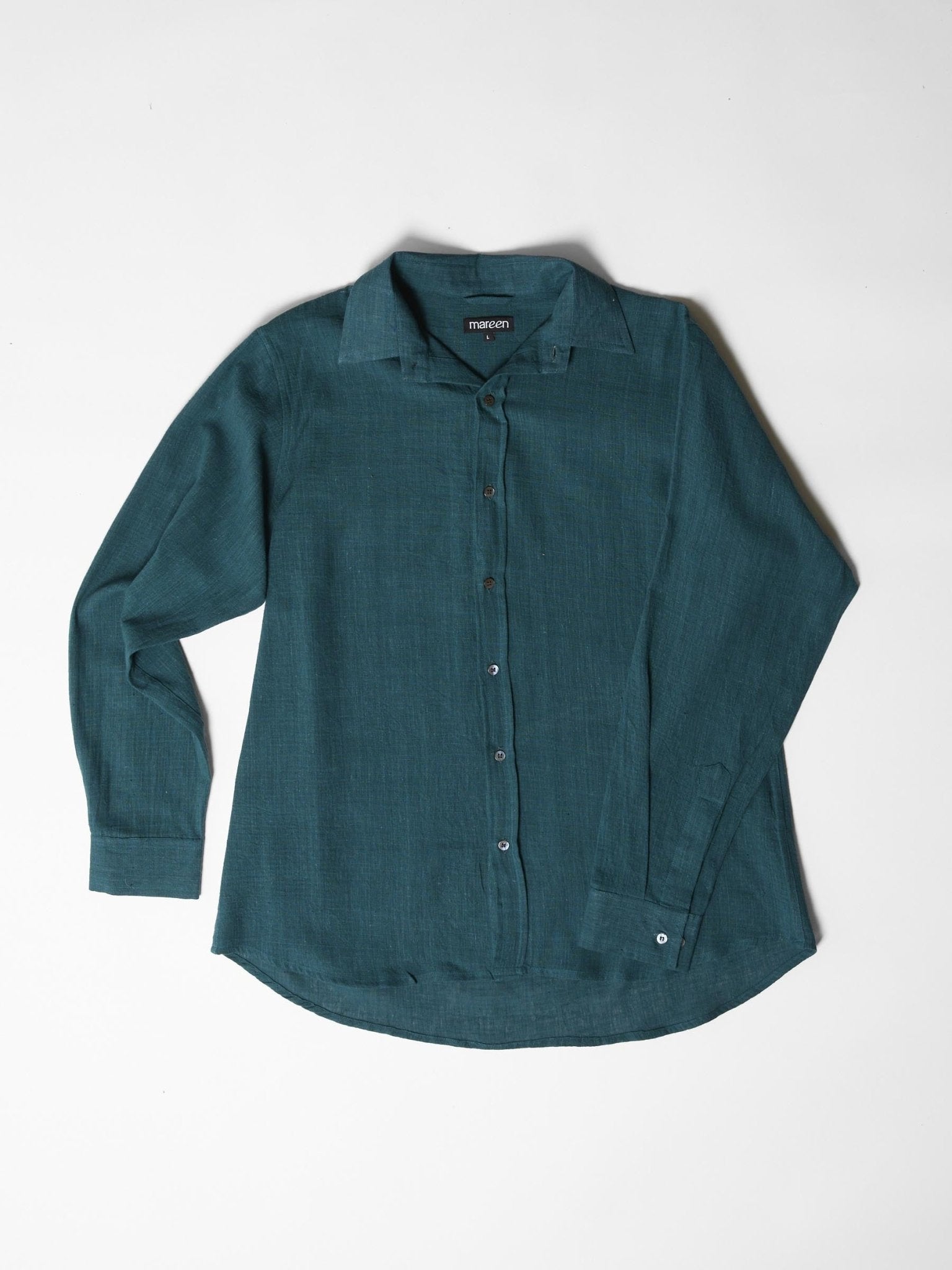 Men's Regular Collar Shirt - Teal Green - CiceroniMen ShirtsMareen