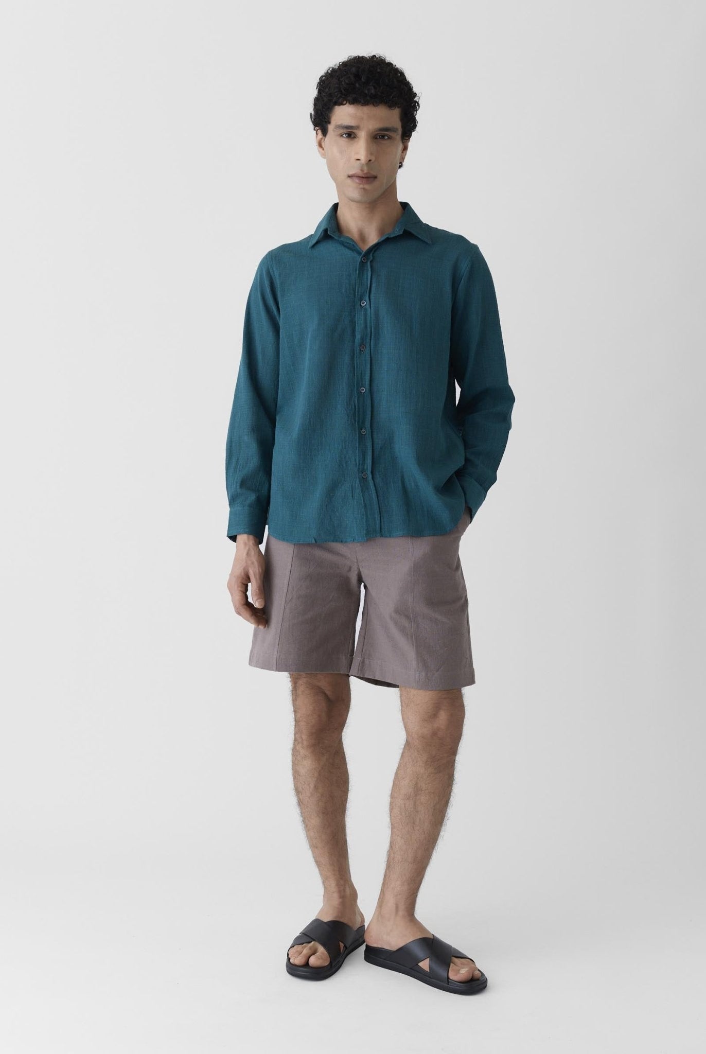 Men's Regular Collar Shirt - Teal Green - CiceroniMen ShirtsMareen
