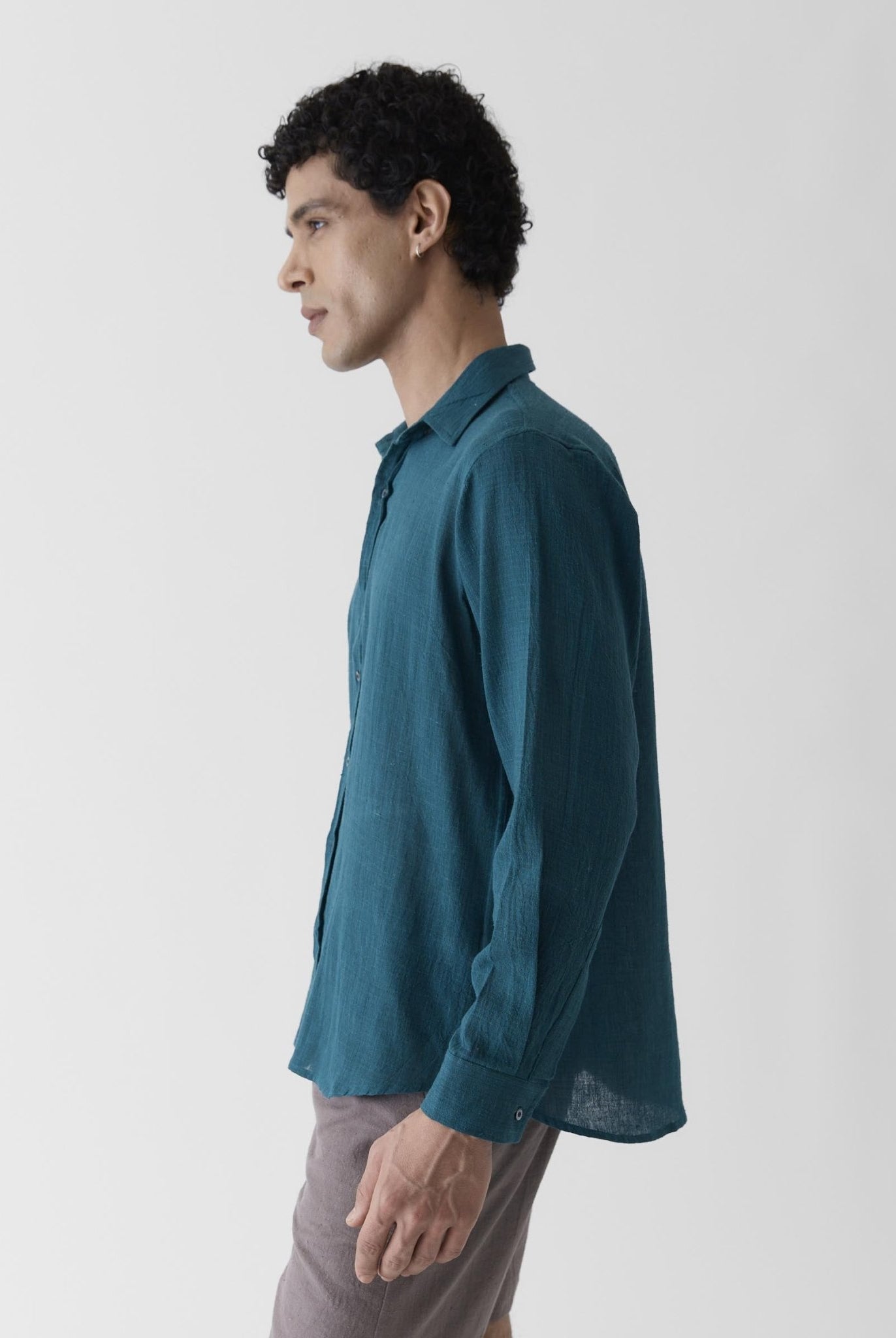 Men's Regular Collar Shirt - Teal Green - CiceroniMen ShirtsMareen